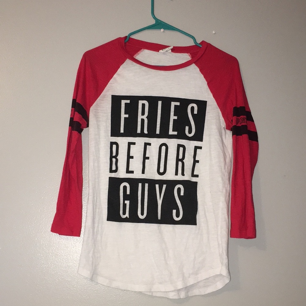PINK “fries before guys” shirt